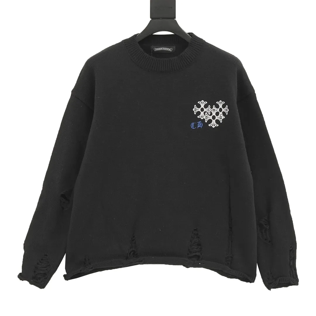 P540 Chrome Hearts CH Chrome Hearts 25ss embroidered disc Sanskrit cross hole knitted sweater pullover. It is a very popular style. It is the same for men and women. It is matched with black and white. It looks good in real life. It looks good on the upper body. It looks good in daily wear. It is even more photogenic. It’s hard not to buy it. Buy it for me!!! Believe me, no one can refuse such a machine-length Chrome Hearts jacket. It has expanded the version based on the old version. The upper body is loose and stylish, and the hem is expanded to a casual design. Fat people look extremely slim, thin people have limited height and high-end. Ten thousand yuan ZP printing, 1:1 perfect restoration, looks good when worn alone or stacked, can be easily controlled by both men and women. If you care more about quality, you must also respect the price. It is completely different from the thin see-through bottoms and junk products on the market that pill when worn. If the style makes you shine at a glance, then quality is what you should pay more attention to. Compared with price, we focus on quality. Customers who have received my products all know it. ️️️ Sweaters on the market are generally made of bract core yarn. We use modal. The advantages over core-spun yarn are very intuitive: high cost, high price, high density, relatively expensive for developers, and let us make a lot less money. In addition, it is delicate, has no scum on the upper body, resists pilling, and is high-end. We are conscientious sellers and do not use core-spun yarn. Apart from being cheap, core-spun yarn is really useless. It shrinks, pills, hooks, and makes people pierced. He is proficient in everything. It is 2024. Who doesn’t want to look decent when they go out? Quality determines the upper body effect. No matter how bad the quality, the best style is still the temperament of the urban-rural fringe. We only do long-term business. Quality determines character. Take it back and wear it with confidence and wash it. The quality of the pattern will definitely make your eyes shine. We only make the right version of high quality. We make high-end hard goods. Reject junk goods and reject fast food. Conscientious quality and conscientious price. You deserve it!  Color: Black Beige Gray Size: S-L